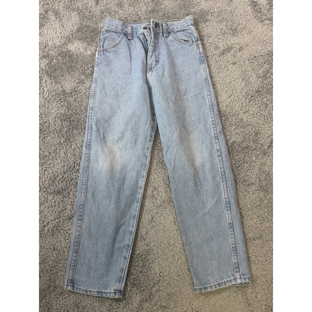Rustler Boys R508FLR Straight Leg Jeans 12 Reg Light Wash Vintage Denim